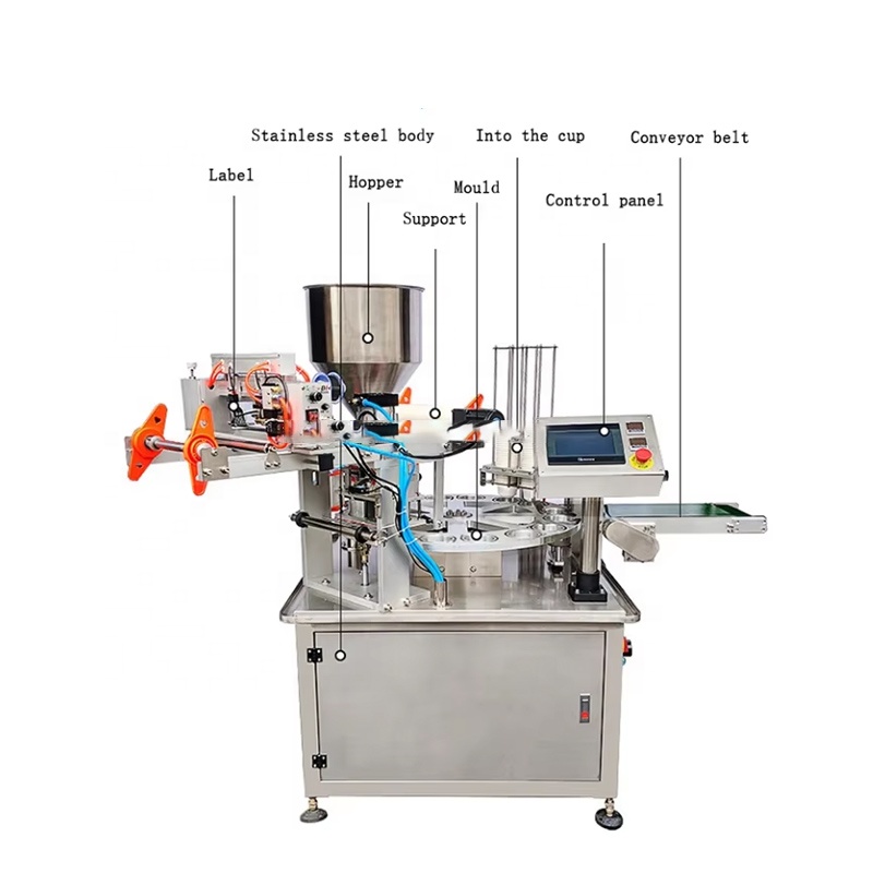 Sauce Dipping Cup - Macchina Rotativa per Riempimento e Sigillatura