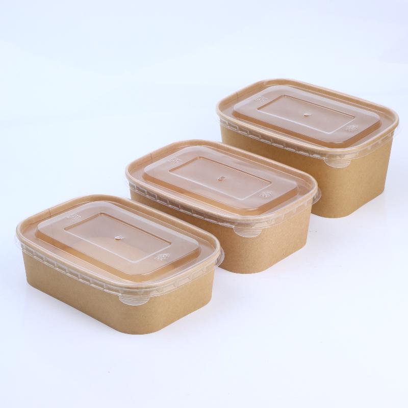 Meal Prep Bowl - Contenitori per alimenti quadrati in carta